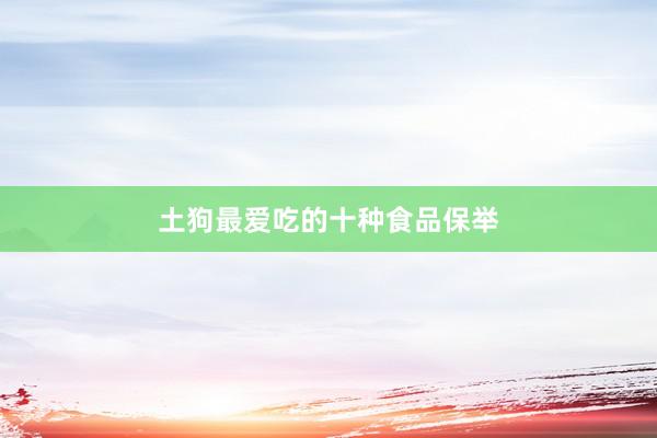 土狗最爱吃的十种食品保举
